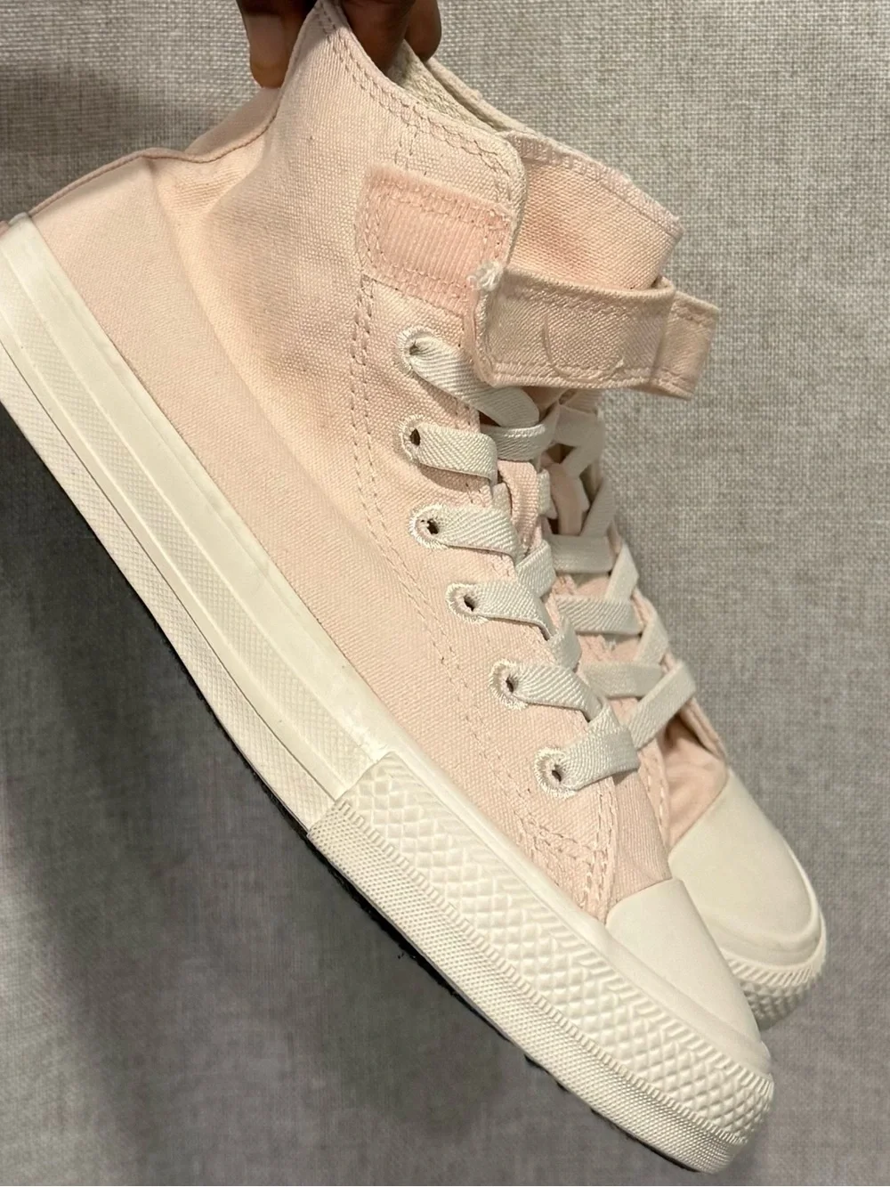 Converse High Top Sneakers in Pale Pink Canvas